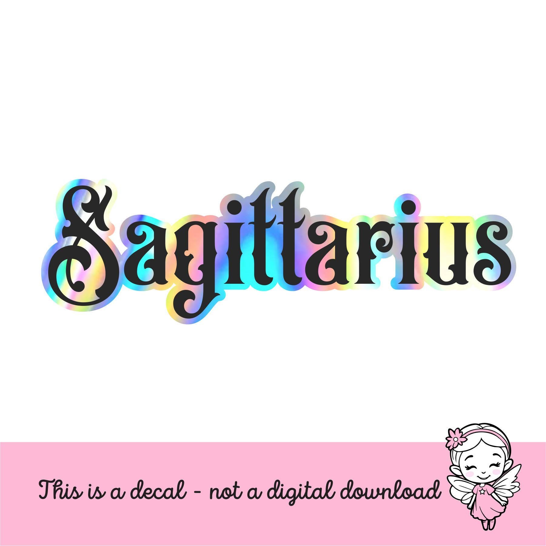 Sagittarius Sticker, November December birth month horoscope zodiac sticker, laptop or water bottle sticker