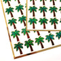 Tropical Palm Tree Stickers - Set of 30 small palm tree vinyl decals. Embellishments for planners, journals, notecards, and scrapbook pages.