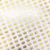 Small Gold Crown Stickers on Planner for DIY Crafts and Decor