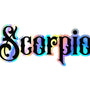 Scorpio Sticker, black and holographic silver vinyl decal, horoscope zodiac sticker, witchy aesthetic, laptop or water bottle sticker.