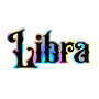 Libra holographic sticker