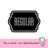 Regular Coffee Decal for carafe