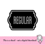 Regular Coffee Decal for carafe