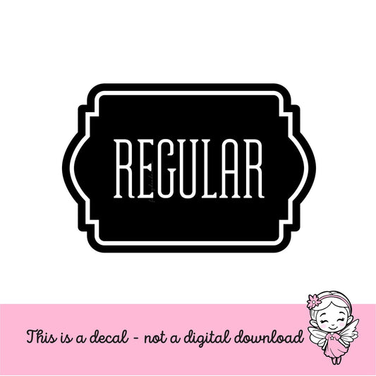 Regular Coffee Decal for carafe