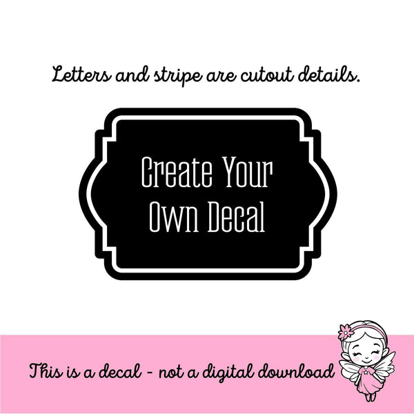 Custom Decal, Create Your Own, home organization label sticker, computer cut vinyl decal