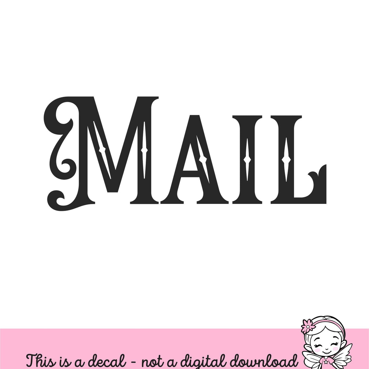 Mail Script Decal Ribtable Mail Vinyl Decal, DIY label for mailbox – Fairy Dust Decals