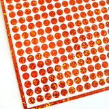 Orange Dot Stickers, 1/4 inch Sparkly Glitter Dots for Bullet Journaling, Scrapbooks and Crafts.