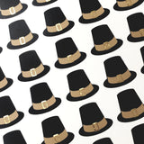 Pilgrim Hat Stickers