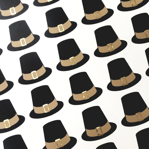 Pilgrim Hat Stickers