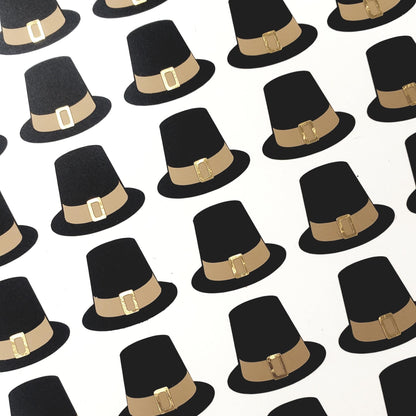 Pilgrim Hat Stickers