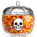 Skull Stickers, sheet of 28 or 15 black and white Halloween skeletons for party favors and crafts
