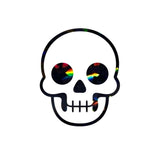 Skull Stickers, sheet of 28 or 15 black and white Halloween skeletons for party favors and crafts