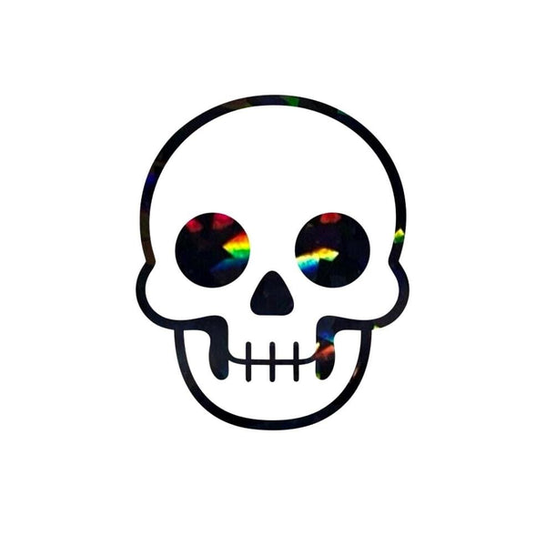 Skull Stickers, sheet of 28 or 15 black and white Halloween skeletons for party favors and crafts