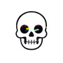 Skull Stickers, sheet of 28 or 15 black and white Halloween skeletons for party favors and crafts