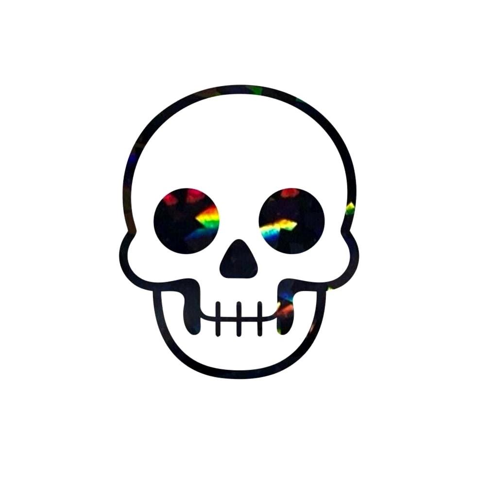 Skull Stickers, sheet of 28 or 15 black and white Halloween skeletons for party favors and crafts