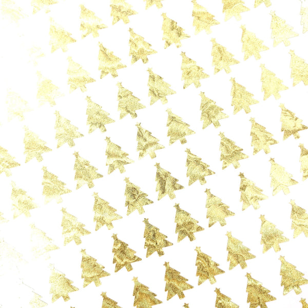 Gold Christmas Tree Stickers