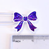 Purple Glitter Bow Stickers