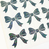 Black Bow Stickers, set of 20