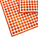 sparkly orange dots sticker sheet