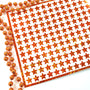 Orange Stars Sticker Sheet, set of 192 small sparkly orange star vinyl decals for teachers, planners, notecards, goal charts and journals