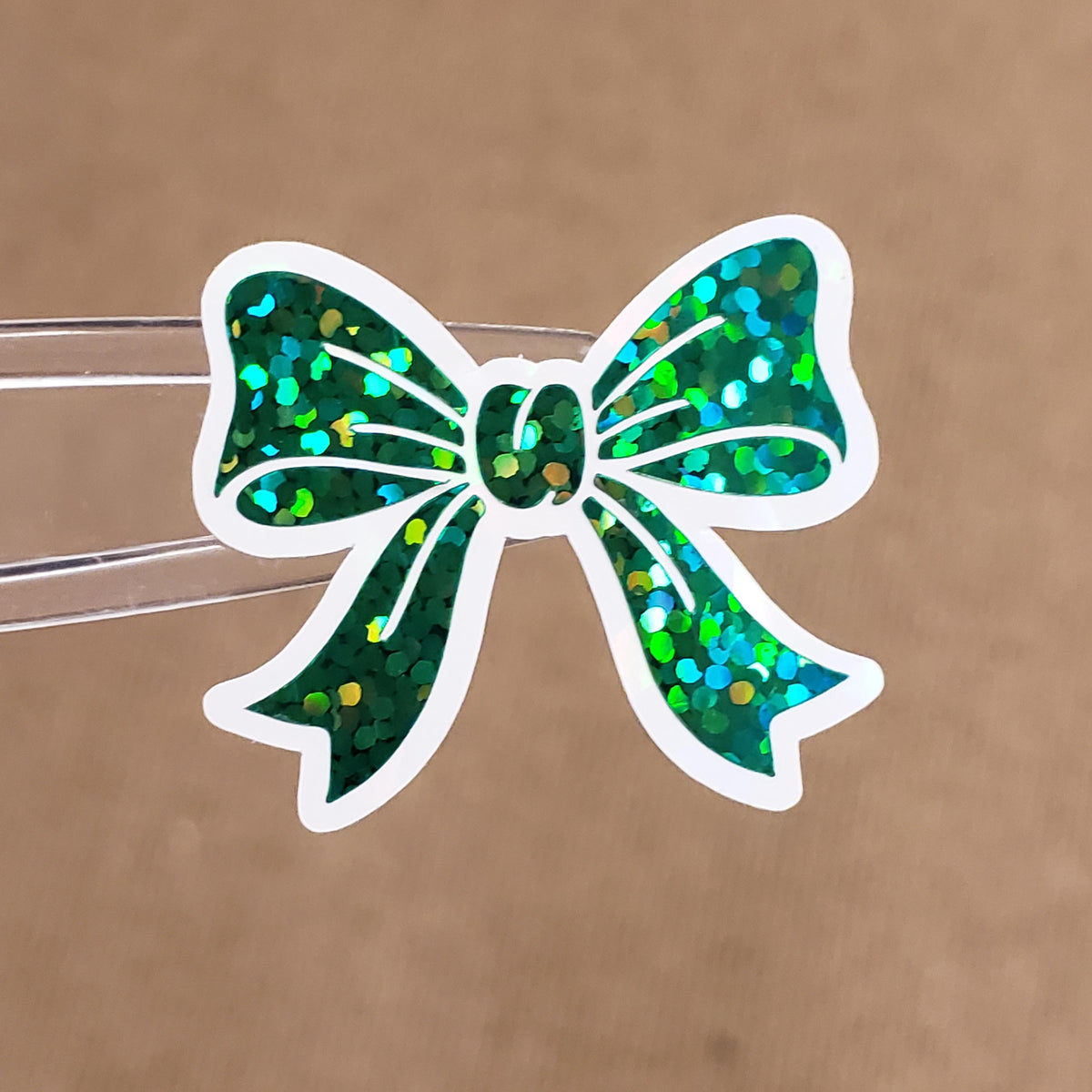 Dark Green Bow Stickers, set of 20