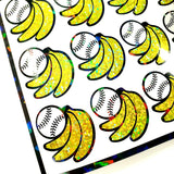 Bananas and Baseballs Sticker Sheet