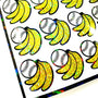 Bananas and Baseballs Sticker Sheet