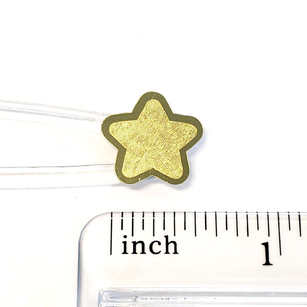 Gold Star Stickers, set of 70 small golden metallic kawaii stars for cards, envelopes, invitations, laptops and crafts.