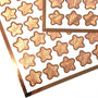 Copper Star Stickers, set of 70 small metallic kawaii stars for cards, envelopes, invitations, laptops and crafts.