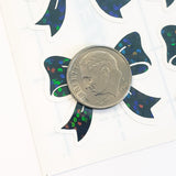 Black Bow Stickers, set of 20