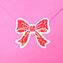 Bright Pink Bow Stickers, set of 20