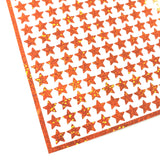 Orange Stars Sticker Sheet, set of 192 small sparkly orange star vinyl decals for teachers, planners, notecards, goal charts and journals