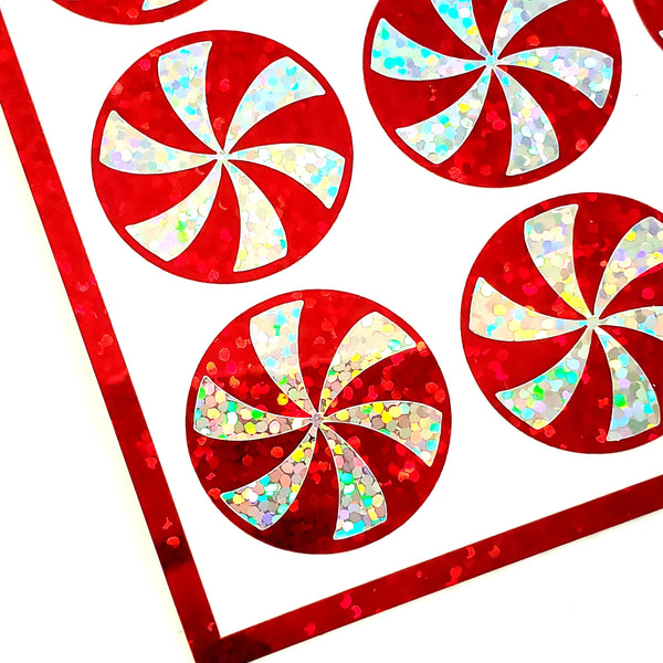 Christmas Sticker Bundle, 5 sheets of sparkly vinyl stickers for the holidays.