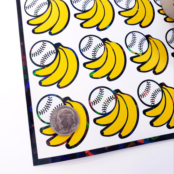 Bananas and Baseballs Sticker Sheet