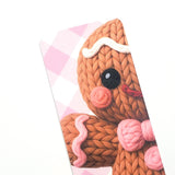 Gingerbread Man Bookmark – Pink Christmas Gift, Cozy Winter Reading, Cute Holiday Tassel Bookmark
