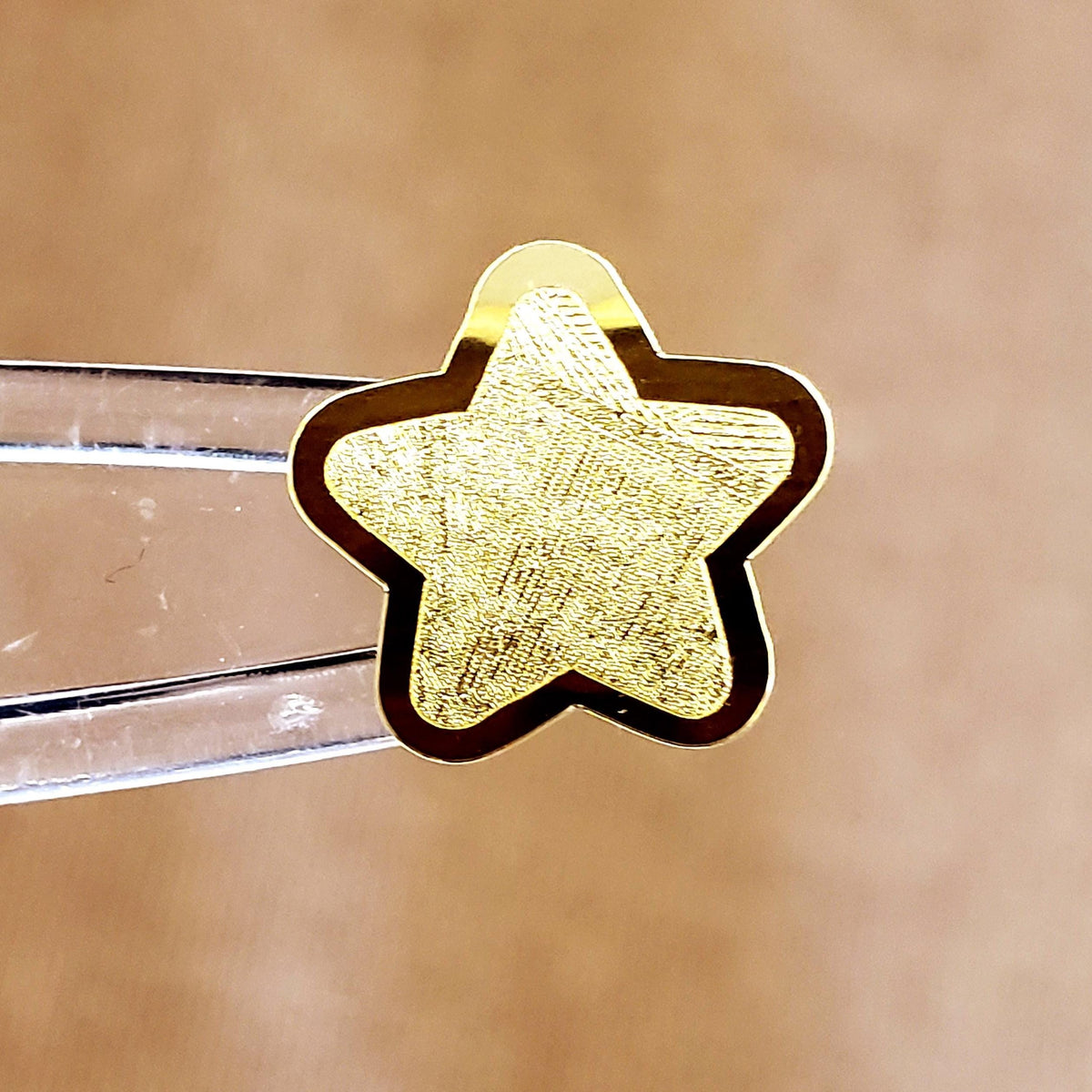 Gold Star Stickers, set of 70 small golden metallic kawaii stars for cards, envelopes, invitations, laptops and crafts.