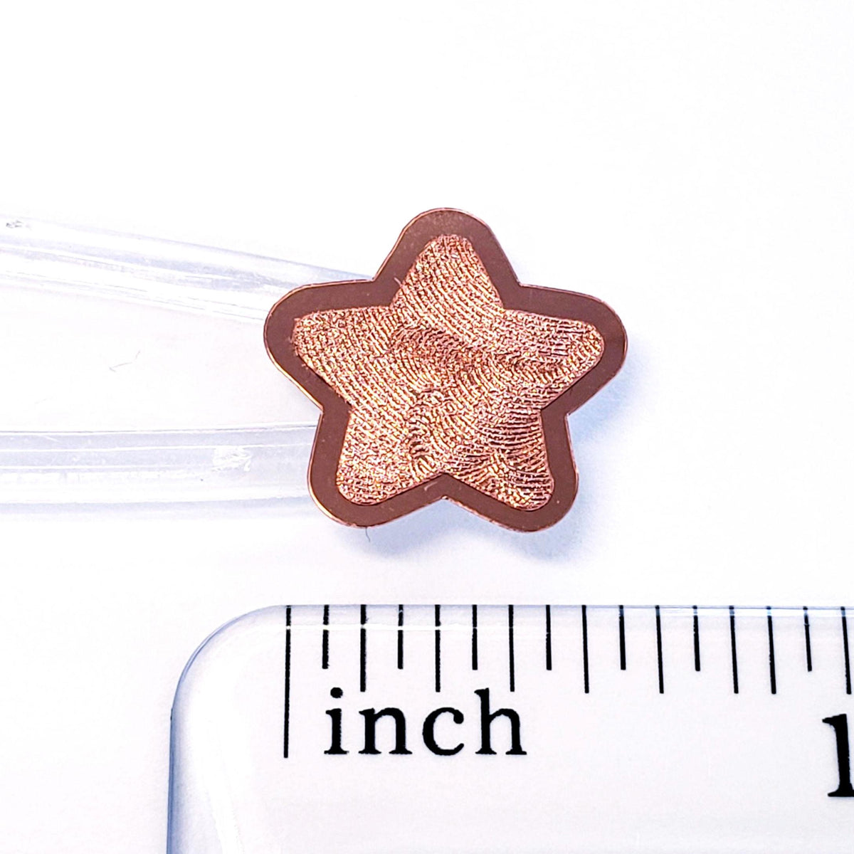 Copper Star Stickers, set of 70 small metallic kawaii stars for cards, envelopes, invitations, laptops and crafts.