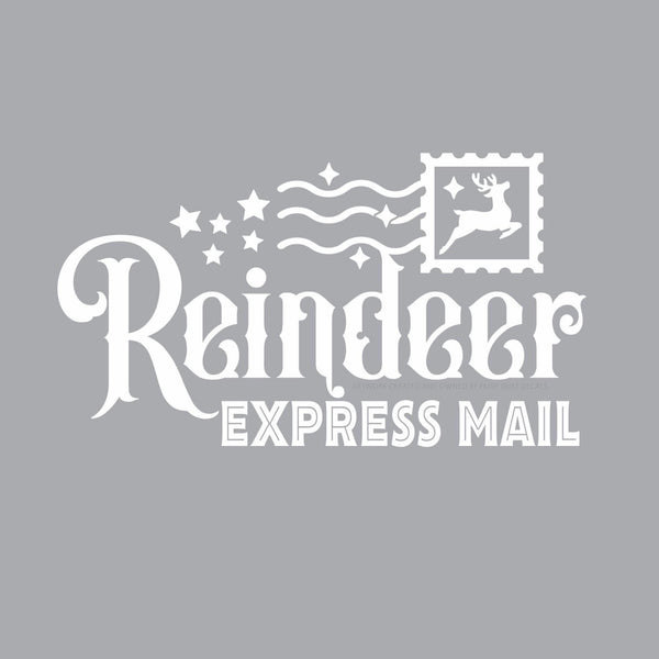 Reindeer Express Mail Decal, Christmas decoration for post office letters to Santa box