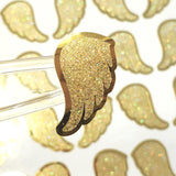 Angel Wing Stickers, set of 42, gold