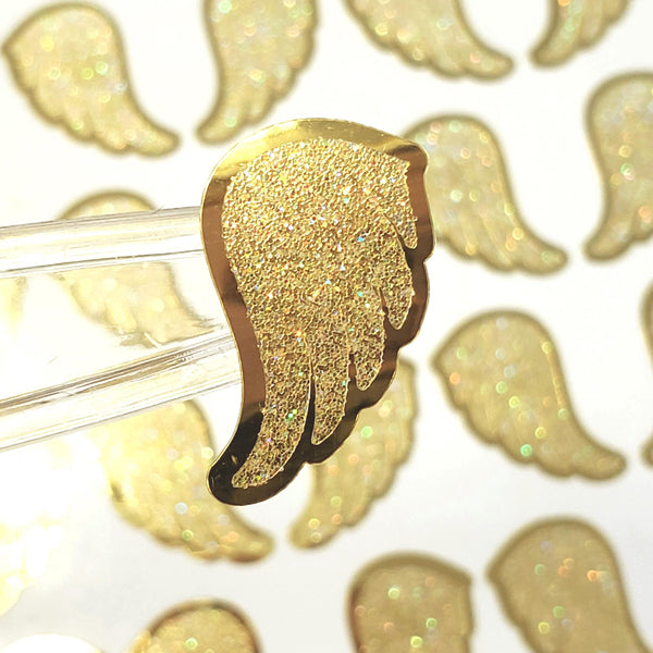 Angel Wing Stickers, set of 42, gold