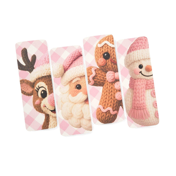 Santa Claus Bookmark – Pink Christmas Gift, Cozy Winter Reading, Cute Holiday Tassel Bookmark