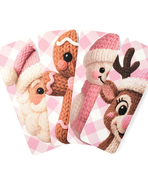 Gingerbread Man Bookmark – Pink Christmas Gift, Cozy Winter Reading, Cute Holiday Tassel Bookmark