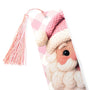 Santa Claus Bookmark – Pink Christmas Gift, Cozy Winter Reading, Cute Holiday Tassel Bookmark