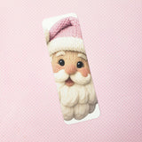 Santa Bookmark with Pink Tassel.