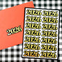 2026 Stickers for New Year's Eve Envelopes, Scrapbooking and Journals, black and gold
