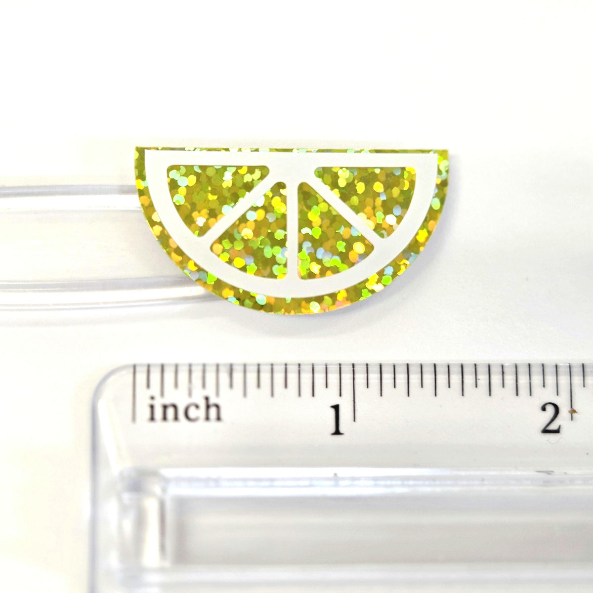 Pink Fruit Slice Stickers, sheet of 24 sparkly pink and white citrus vinyl decals.