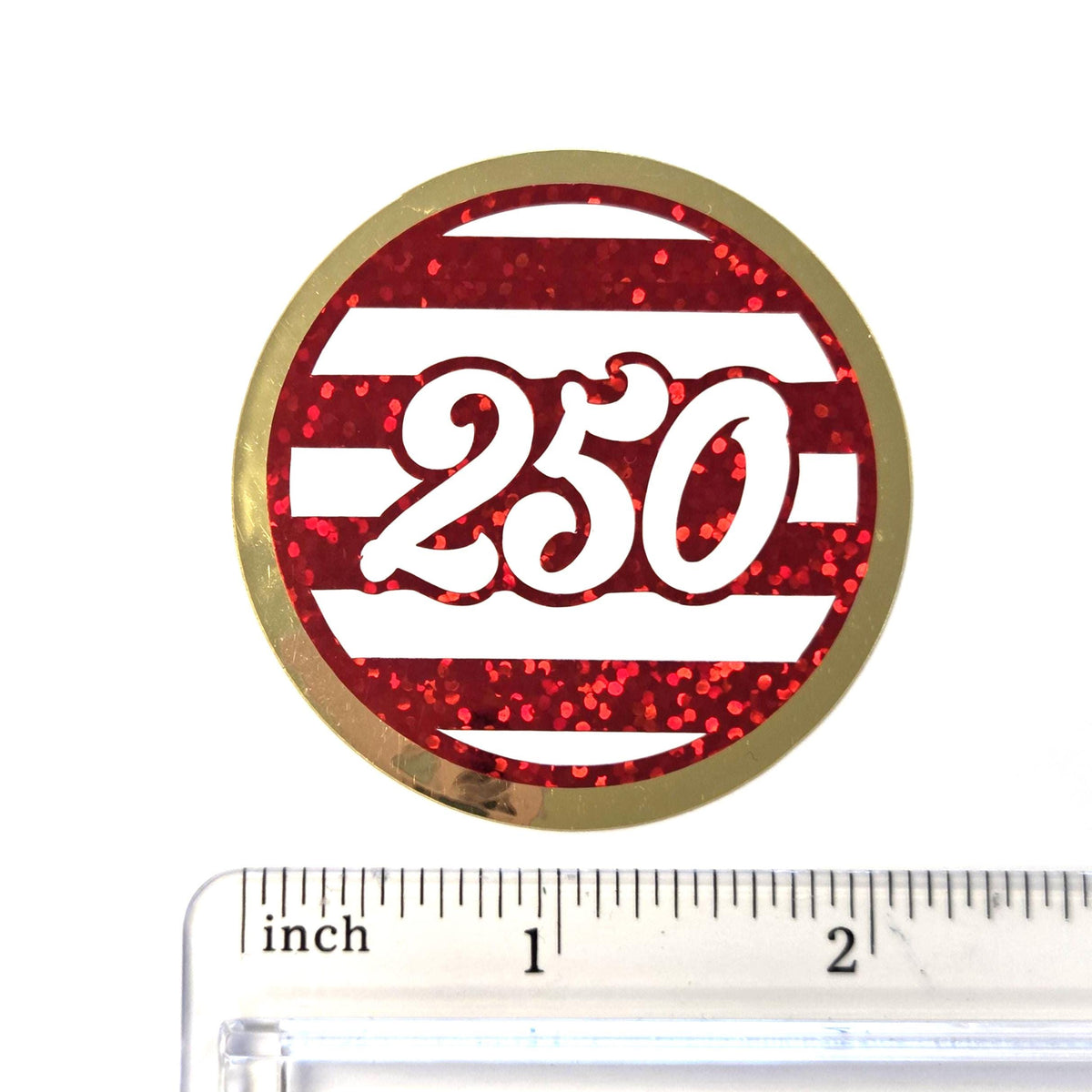 250th USA birthday stickers, set of 2 patriotic vinyl decals of 1776 American flag.