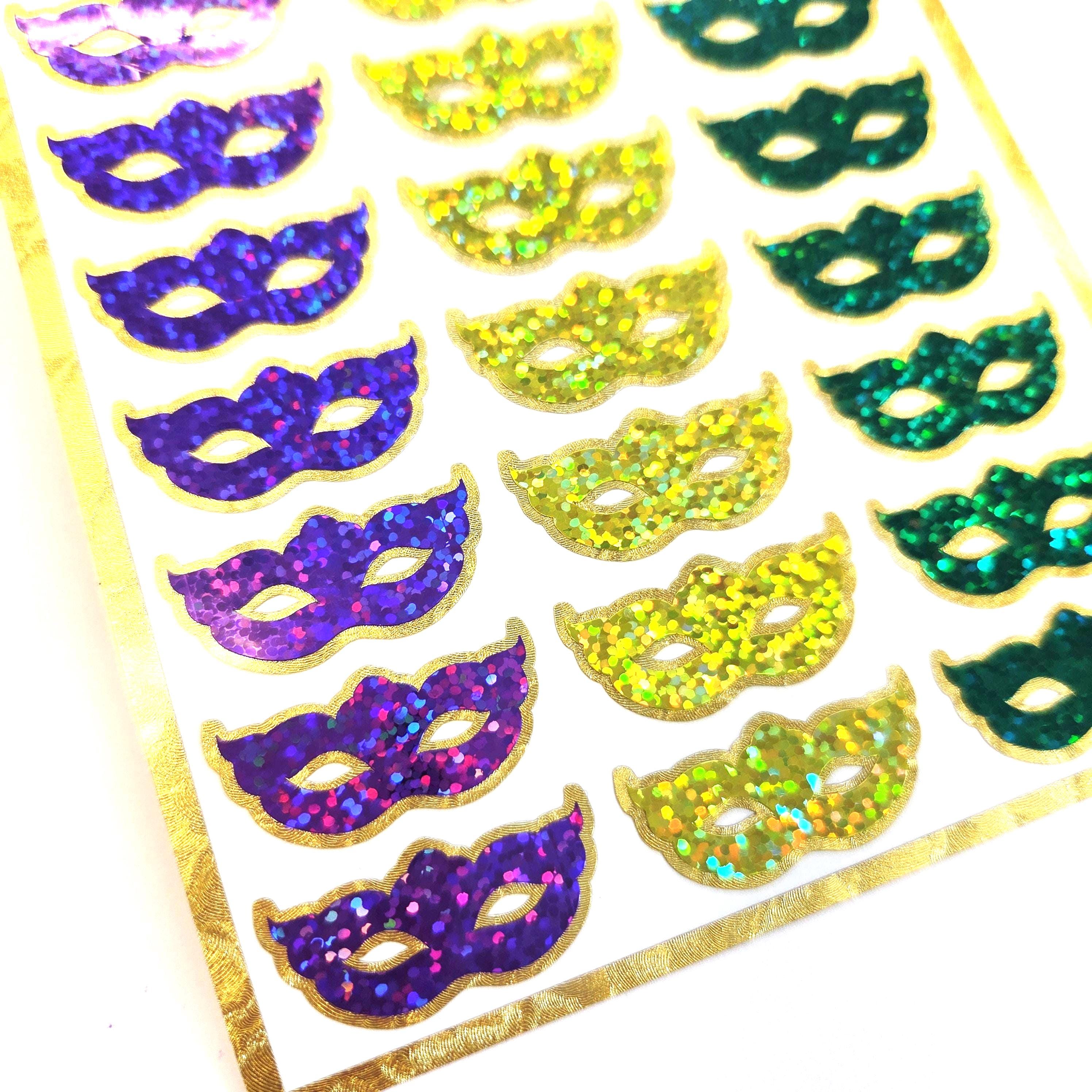Mardi Gras Sticker Bundle, 3 sheets