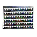 Black Scalloped Border Stripe Stickers for notecards, envelopes and journals. Sheet of 15 individual sparkly vinyl edge strips.