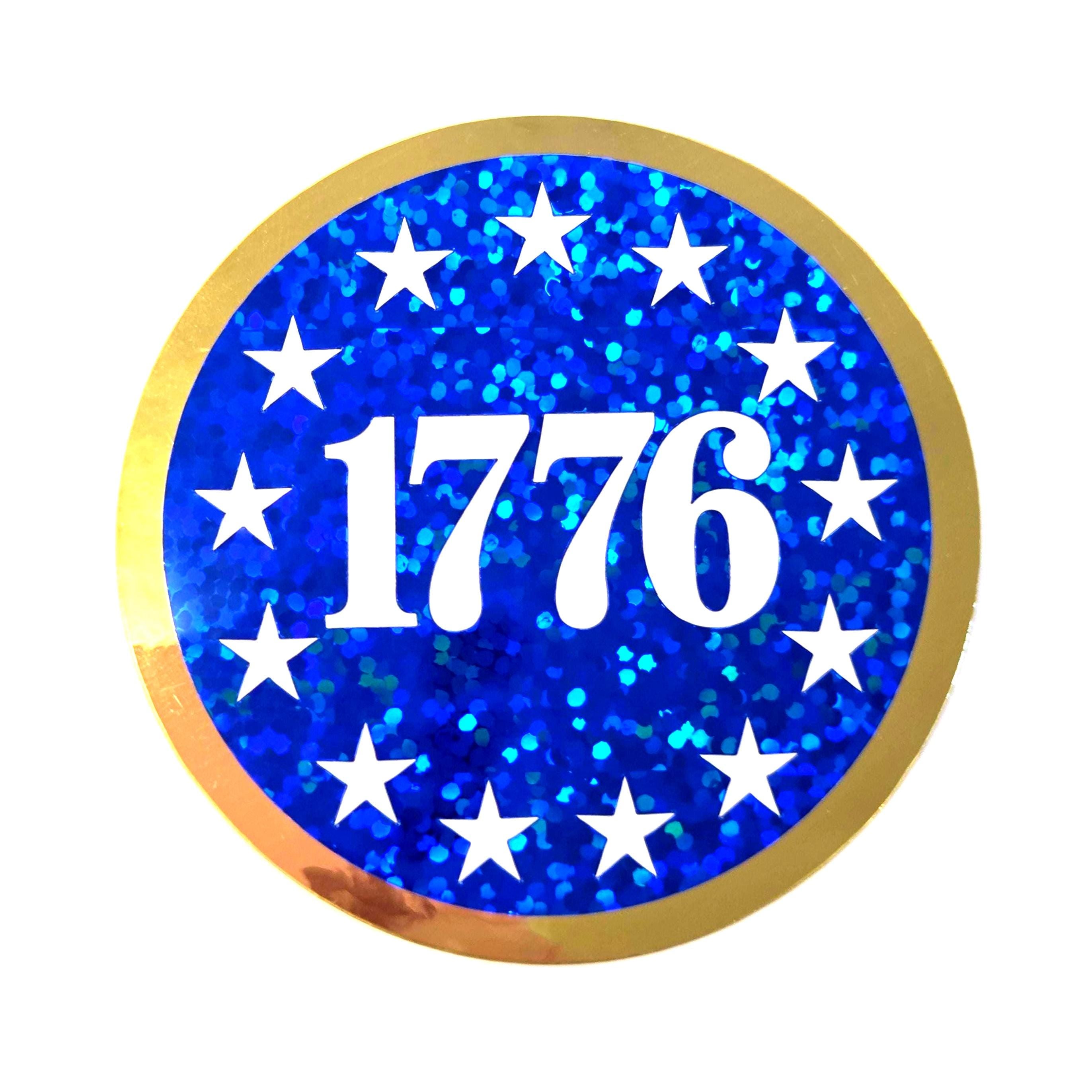 250th stickers, set of 2 patriotic vinyl decals of American flag.